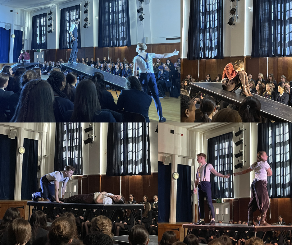Photo collage of the production of Romeo & Juliet