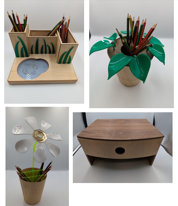 Photo collage of Year 12 Product Design Storage Project