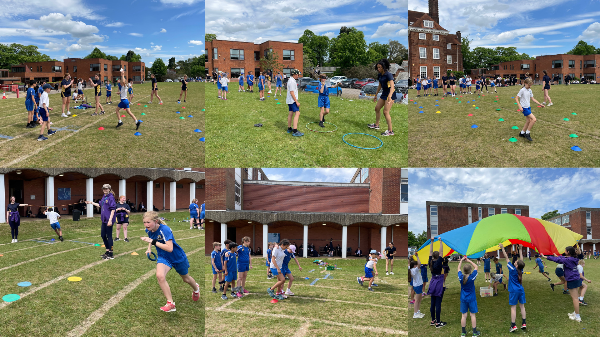 Photo collage of Sports Festival activities