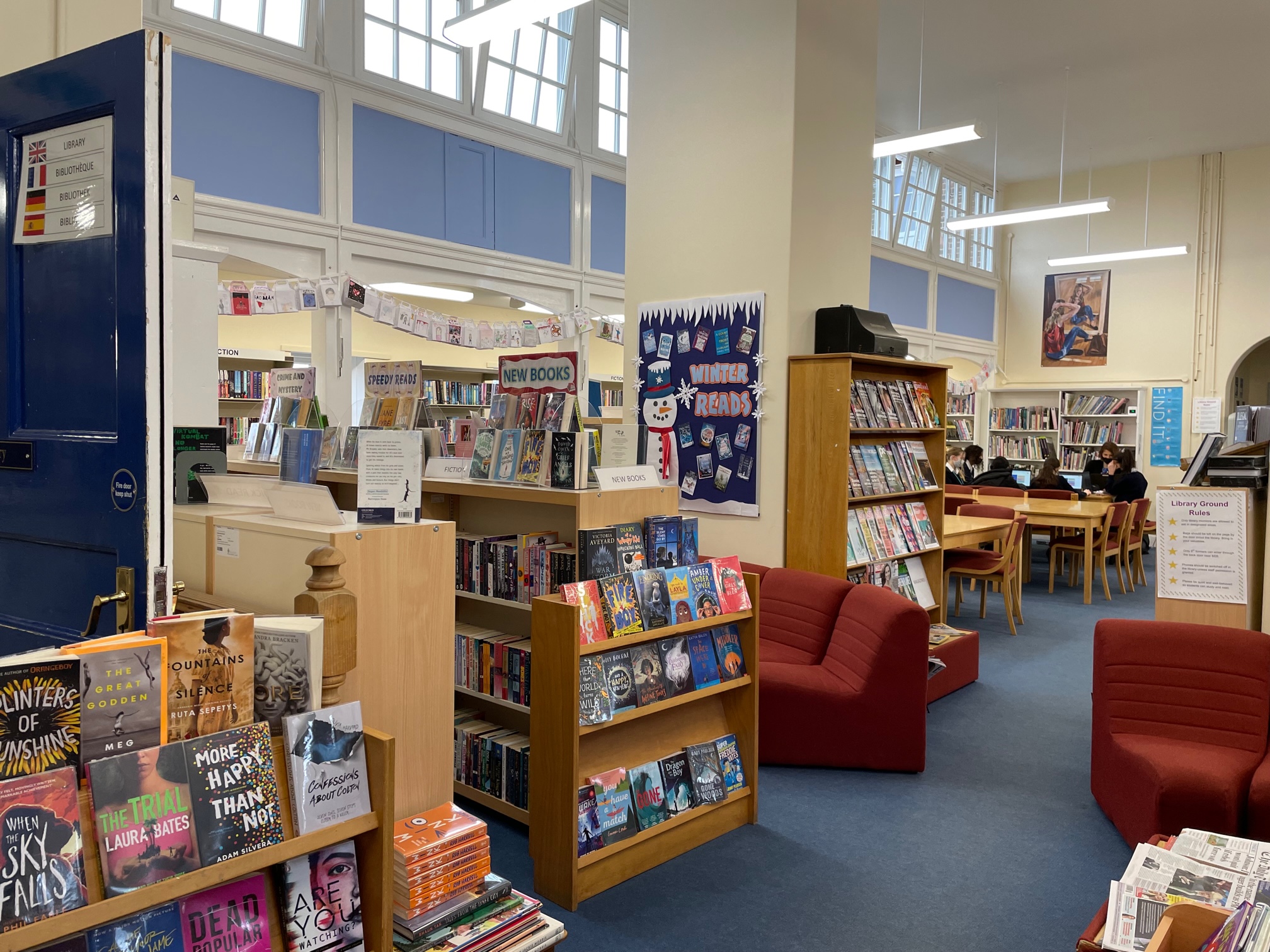 Photo of the school Library interior