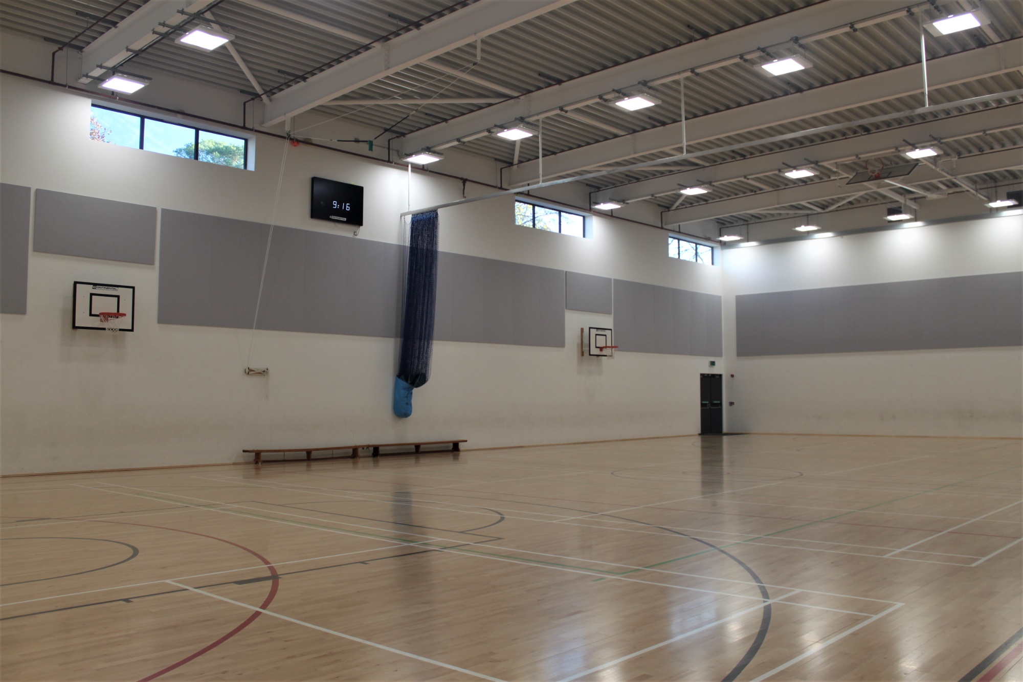 Photo of the inside of the Sports Hall